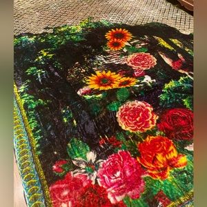 Huge Vintage Crushed Velvet Tablecloth Runner Scarf Shawl